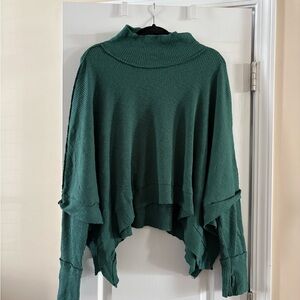 Free People Green Cropped Women's Sweater
